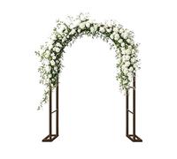 Arco de jardín de 120 cm, 140 cm, 200 cm, 240 cm de ancho, soporte de arcos de jardín para interiores, arcos de metal para boda, cenadores para ceremonias Ln Par (bronce, 200 x 230 cm)