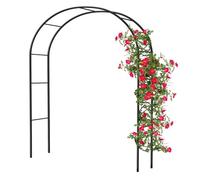 Arco de jardín de Metal, Cenador de Arco jardín Metal galvanizado for Plantas trepadoras(Black,W 1.8 x H 2.2m)