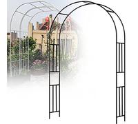 Arco de jardín de metal para plantas trepadoras, cenador resistente con tornillos resistentes para patio al aire libre, patio y decoración de paisaje