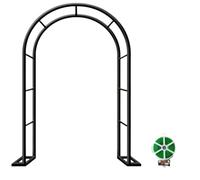 Arco de jardín de metal para plantas trepadoras - Enrejado de rosas ajustable de 80 a 350 cm, cenador de fácil montaje al aire libre, negro, 240 x 220 cm - Decoración y apoyo perfectos para el jardín.