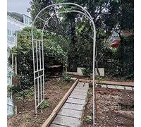 Arco de jardín de metal para plantas trepadoras, enrejado resistente a la intemperie, elegante cenador de boda, ideal para fiestas al aire libre y regalos, diseño duradero con revestimiento de zinc
