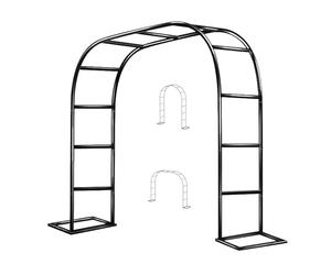 Arco de jardín de metal pesado con ancho ajustable de 80 a 400 cm, enrejado para plantas trepadoras, perfecto para bodas, ceremonias y eventos (120 x 220 cm)