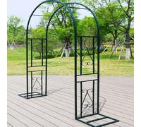 Arco de jardín de metal resistente al óxido, 140-340 cm de ancho, elegante cenador de rosas para entradas, decoración de boda, enrejado de plantas trepadoras, decoración de soporte de vid al aire