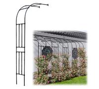 Arco de jardín de metal resistente, enrejado de rosas de media cara resistente para plantas trepadoras, elegante decoración de patio al aire libre, cenador de boda, soporte para plantas de interior