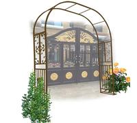 Arco de jardín de metal resistente para rosas trepadoras y plantas, enrejado de fácil montaje, 2,6 m, 3 m, 3,4 m, decoración perfecta para exteriores para jardines y patios