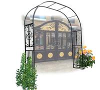 Arco de jardín de metal resistente para rosas trepadoras y plantas, enrejado de fácil montaje al aire libre, 2,6 m, 3 m, 3,4 m, decoración de jardín perfecta para bodas y eventos