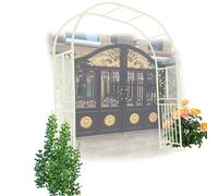 Arco de jardín de metal resistente para rosas trepadoras y vides, enrejado de fácil montaje al aire libre en tamaños de 2,6 m, 3 m, 3,4 m, soporte para plantas para decoración de jardín Ele