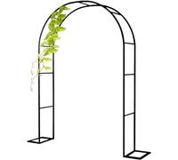 Arco de jardín de metal resistente y ajustable, enrejado resistente a la intemperie para plantas trepadoras, soporte decorativo para vides y flores, 1,2 m a 3,5 m de ancho, 140 x 230 cm