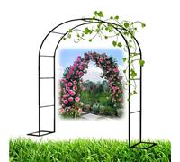 Arco de jardín para plantas trepadoras, pérgola de decoración de boda, estructura metálica negra duradera, ideal para rosas, dimensiones 230 x 140 x 40 cm y 220 x 160 x 40 cm