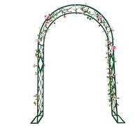 Arco de metal rosa trepadora para jardín, 140 x 220 cm, enrejado resistente para bodas, cenador verde para plantas, característica de paisaje al aire libre, arco de jardín
