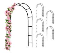 Arco de rosa juego de 6 negro 240x37x140cm