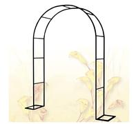 Arco de rosas de metal para rosas trepadoras, enrejado de jardín al aire libre, soporte para plantas para bodas y eventos, disponible en negro, tamaños: 140 x 230 cm, 200 x 220 cm, 300 x 220 cm