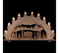 Arco decorativo con casa de incienso "País de los inviernos encantados" (66x39,6x11,5 cm) de Weigla Holzkunst