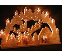 Arco decorativo navideño con figuras y luces. Dimensiones: 70x40x7 cm. Producto nuevo