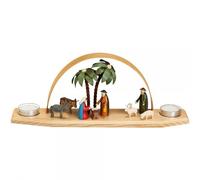 Arco decorativo para la Navidad, con motivos de la Natividad, con velas (no incluidas). Dimensiones: 32 x 14 x 7,5 cm. Producto nuevo