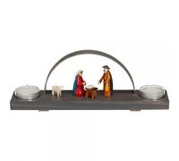 Arco decorativo para la Navidad, con motivos de la Natividad, iluminado con velas, dimensiones 27x10x5,5 cm. Producto nuevo