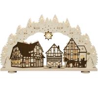 Arco decorativo tridimensional "Kontraste", con 15 luces eléctricas, diferentes motivos. Dimensiones: 66 x 40 x 6 cm. Nuevo