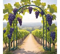 Arco Jardín Metálico, Estable Pérgolas Arch Boda, Soporte Enrejado Plantas Enredaderas Rosas 140 200 230 240cm, Tutor Trepadoras para Jardín Exterior, Fiesta De Bodas Decoracion(Green,W1.8 x H2.20m)