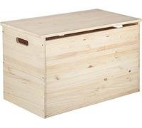 Arcón baúl de almacenaje de madera maciza de pino 50x80x40cm