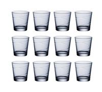 ARCOROC ARCHIMEDE 2 Set 6 Vasos Bajos Vidrio 24CL Transparente Con relieve Fabricado en Italia Reciclable Transparent