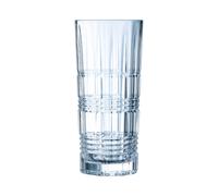 ARCOROC BRIXTON Caja 6 Vasos Altos Vidrio 31CL Transparente Con relieve Fabricado en Francia 100% higiénico Transparent