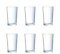 Arcoroc Conique - Caja de 6 Vasos Altos de Vidrio Transparente de 28 cológicos y 100% Higiénicos Transparent