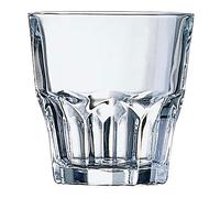 ARCOROC GRANITY Caja 6 Vasos Bajos Vidrio 20CL Transparente Brillo Fabricado en Francia Reciclable Transparent