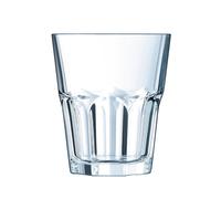ARCOROC GRANITY Caja 6 Vasos Bajos Vidrio 35CL Transparente Brillo Fabricado en Francia Reciclable Transparent