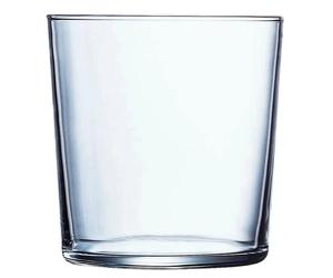 ARCOROC PINTA Caja 12 Vasos Altos Vidrio 36CL Transparente Brillo Fácil de limpiar Reciclable