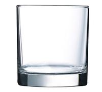 Arcoroc Set de 6 vasos bajos Islande de vidrio 38 cl | Transparente, Vidrio, formato bajo, acabado brillo, 6 piezas