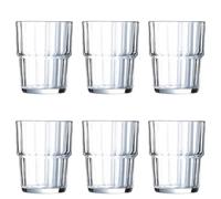 Arcoroc Set de 6 vasos bajos Noruega de vidrio 16 cl