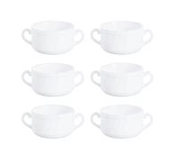 ARCOROC TRIANON 6 Bol Consomé Opal 6 PIEZAS - 30 lanco Brillo Fabricado en Francia Reciclable White 6 pieces - 30cl