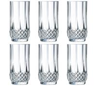 ARCOROC WEST LOOP Caja 6 Vasos Altos Cristalin 36CL Transparente Con relieve Brillo excepcional Reciclable Transparent