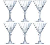 Arcoroc West Loop Set 6 Copas Cocktail Cristalin 27CL Transparente Con Relieve Francia Transparent 27cl