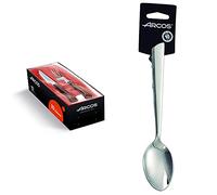 Arcos 377 Juego Chuleteros, Acero Inoxidable, centimeters + Serie Toscana, Juego de Cucharas de Mesa, 3 cucharas, Monoblock de una pieza en Acero Inoxidable 18y10 y 200 mm, Color Plata