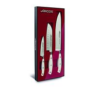 Arcos 807600 Juego de Cuchillos, Acero Inoxidable, Blanco, 45x20x5 cm, 3 Unidades