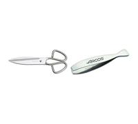 Arcos 809700 Tijeras de cocina, 200 mm + Serie Nova Cuchillo mondador, Acero Inoxidable, Negro, 20 cm