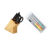 Arcos 815000 Juego De Cuchillos De Cocina, Acero Inoxidable Nitrum, Negro, Estandar + Nova, Set 3 Cuchillos Mondadores, Acero Inoxidable 85 Mm, Mango