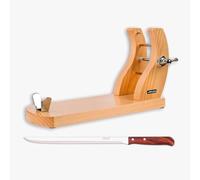 Arcos Accesorios - Pack Soporte Jamonero + Cuchillo Jamonero + Funda Jamón - Color Marrón claro