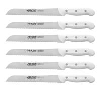 ARCOS Artika - Cuchillo Panero (210 mm) - Hoja de Acero Inoxidable Nitrum® - Mango Blanco de Polipropileno (PP) - 151424 - PACK de 6