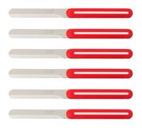 ARCOS B-Line - Cuchillo de Mesa Microperlado (110 / 215 mm) - Acero Inoxidable Nitrum® - Mango Rojo de PP - 373652 - PACK 6