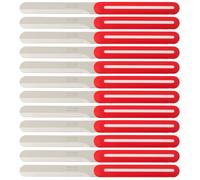 ARCOS B-Line - Cuchillo de Mesa Microperlado (110 / 215 mm) - Acero Inoxidable Nitrum® - Mango Rojo de PP - 373652 - PACK 12
