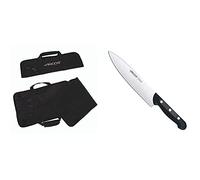 Arcos Bolsas Para Cuchillos, Bolsa Para Cuchillos Con Capacidad Para 4 Piezas, 100% Poliester 460 X 275 Mm + Maitre, Cuchillo Cocinero, Acero Inoxidable Nitrum 215 Mm