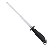 ARCOS Chaira Afilador Manual Acero Carbono Cromado Negro 230 mm | Cuerpo de acero al carbono cromado y polipropileno. Afilador profesional de 9 pulgadas, negro.