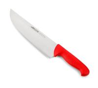 Arcos Cuchillo carnicero Acero Inoxidable. Cuchillo cocina profesional para cortar carne, pescado y verduras. Mango ergonómico polioximetileno y Hoja 250 mm. Serie 2900. Color azul.