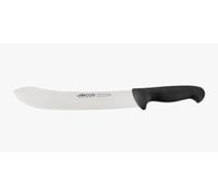 Arcos Cuchillo carnicero Acero Inoxidable Nitrum. Cuchillo cocina profesional para cortar carne, pescado y verduras. Mango ergonómico polioximetileno. Serie 2900. Color negro.