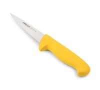 Arcos Cuchillo Carnicero Acero Inoxidable Nitrum y Hoja 130 mm. Cuchillo Cocina Profesional Cortar Carne, Pescado y Verduras. Mango ergonómico polioximetileno. Serie 2900. Color Amarillo.