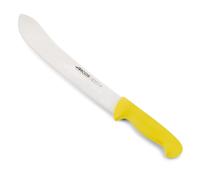 Arcos Cuchillo carnicero con Hoja Acero Inoxidable 300 mm. Cuchillo cocina profesional cortar carne, pescado y verduras. Mango ergonómico polioximetileno. Serie 2900. Color amarillo.