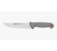 Arcos Cuchillo Carnicero con Hoja Acero Inoxidable Nitrum 180 mm. Cuchillo Cocina Profesional para Cortar Carne, Pescado y Verduras. Mango ergonómico Pom. Serie Color Prof. Color Negro.