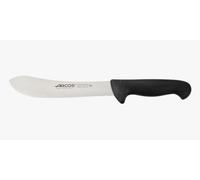 Arcos Cuchillo carnicero con Hoja Acero Inoxidable Nitrum 200 mm. Cuchillo cocina profesional cortar carne, pescado y verduras. Mango ergonómico polioximetileno. Serie 2900. Color negro.